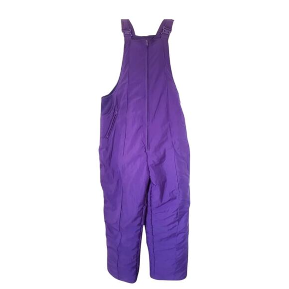 NEW MOVES Vintage Purple Bib Snow Pants Adjustable Kids Size 10 - Picture 1 of 12
